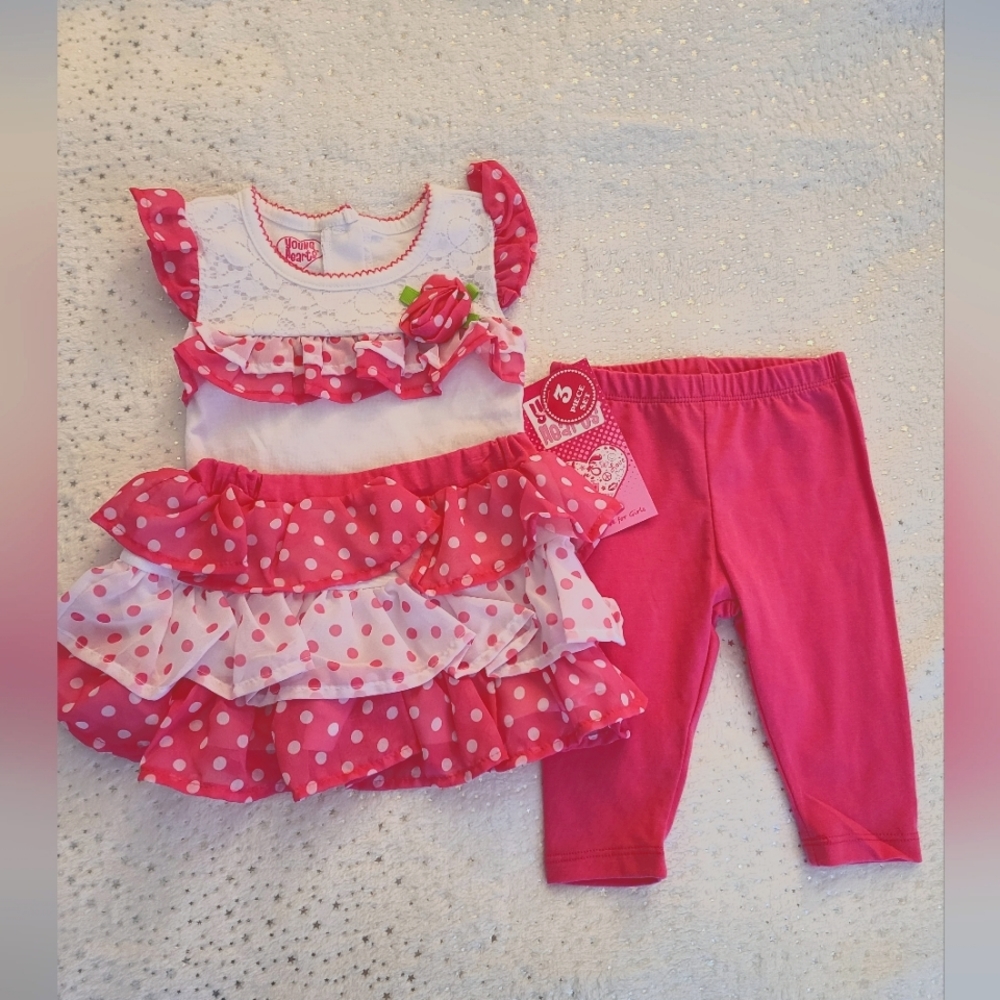 Young Hearts Baby 3 Piece Out fit